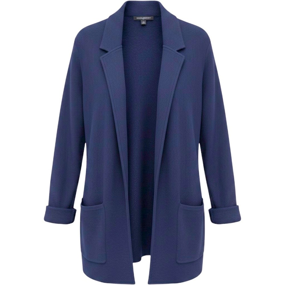 Banana Republic Navy Blue Open Front Knit Sweater Blazer Jacket Small